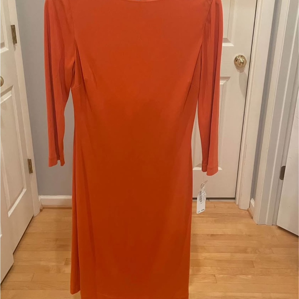Ralph Lauren Vibrant Orange Long Sleeve Dress